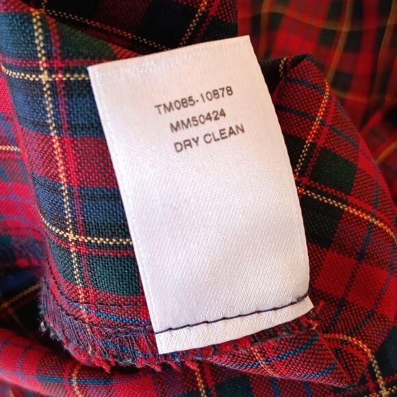 NWOT Pendleton Tartan Plaid Wool Shirt in Red and Black. Holiday - Picture 10 of 11